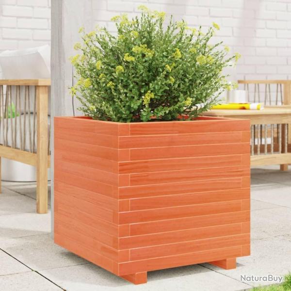 Jardini�re cire marron 50x50x49,5 cm bois de pin massif