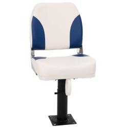 Si&egrave;ge de bateau pliable 1 ensemble bleu et blanc