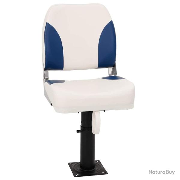 Si�ge de bateau pliable 1 ensemble bleu et blanc