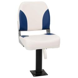 Si&egrave;ge de bateau pliable 1 ensemble bleu et blanc