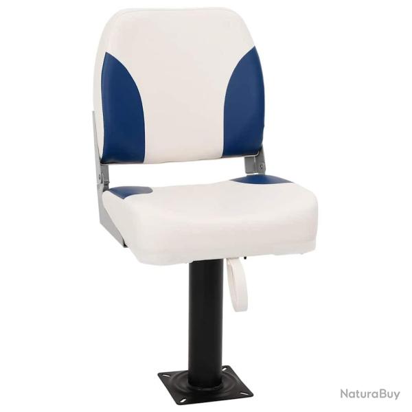 Si�ge de bateau pliable 1 ensemble bleu et blanc