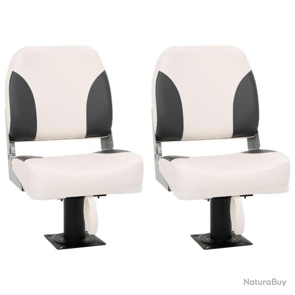 Si�ge de bateau pliable lot de 2 dossier bas