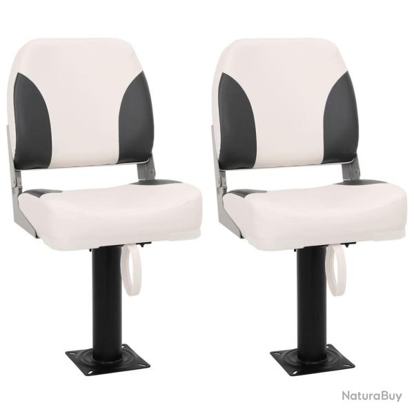 Si�ge de bateau pliable lot de 2 dossier bas