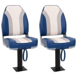 Ensemble de si&egrave;ges de bateau pliables lot de 4 dossier haut