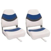 Siège Bateau LARRYHOT – Dossier Pliable, Coussin PVC 41x36x48 Cm, Imperméable, Pour Base Pivotante