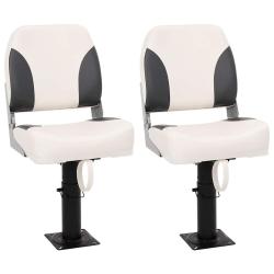 Si&egrave;ge de bateau pliable lot de 2 dossier bas
