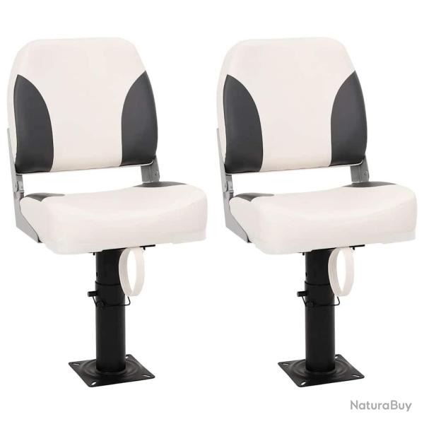 Si�ge de bateau pliable lot de 2 dossier bas