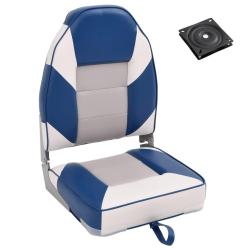 Ensemble de si&egrave;ges de bateau pliables lot de 2 dossier haut