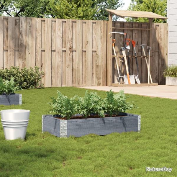 Jardini�re gris 100x50 cm bois massif de pin