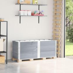 Colliers de palette 3 pcs gris 150x50 cm bois de pin solide