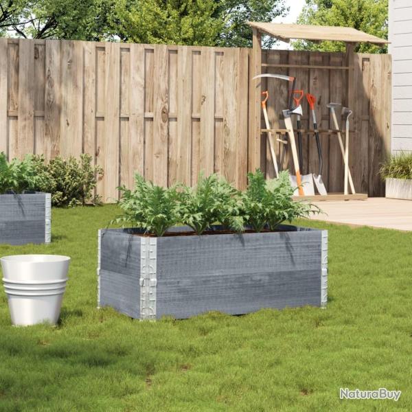 Jardini�re gris 100x50 cm bois massif de pin