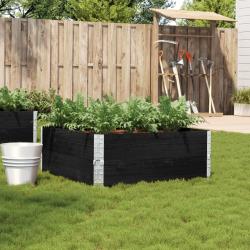 Jardini&egrave;re noir 100x100 cm bois massif de pin