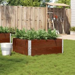 Jardini&egrave;re marron 100x100 cm bois massif de pin
