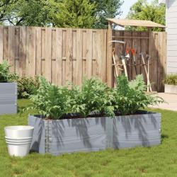 Jardini&egrave;re gris 150x50 cm bois massif de pin