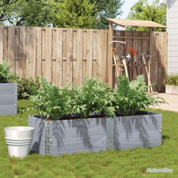 Jardini�re gris 150x50 cm bois massif de pin