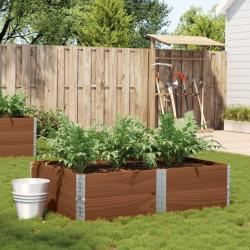 Jardini&egrave;re marron 150x100 cm bois massif de pin