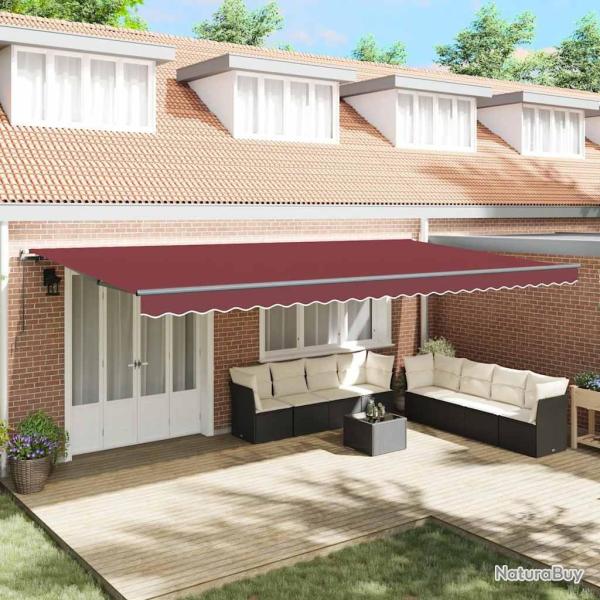 Auvent manuel r�tractable bordeaux 600x300 cm