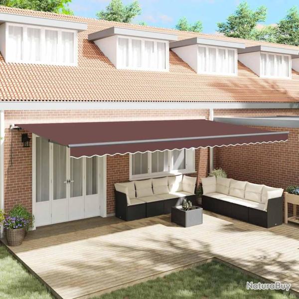 Auvent manuel r�tractable marron 600x300 cm