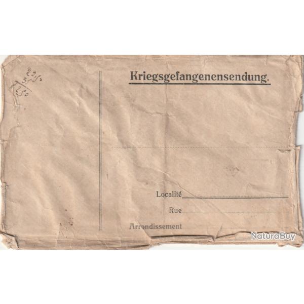 Militaria - Enveloppe de correspondance destin�e aux prisonniers de guerre