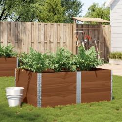 Jardini&egrave;re marron 150x100 cm bois massif de pin