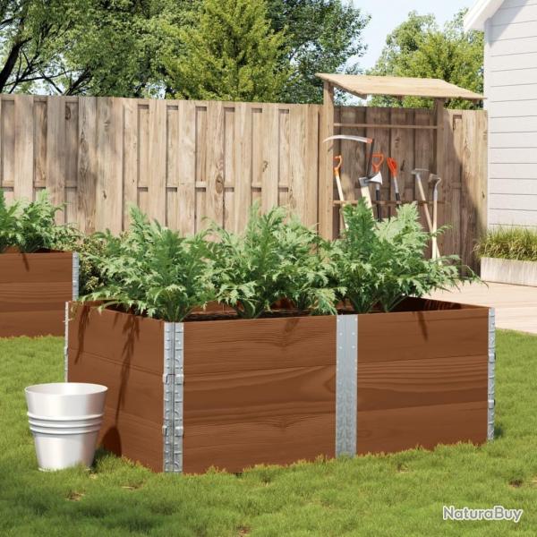 Jardini�re marron 150x100 cm bois massif de pin