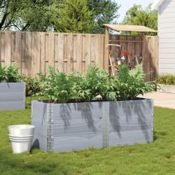 Jardini&egrave;re gris 150x50 cm bois massif de pin