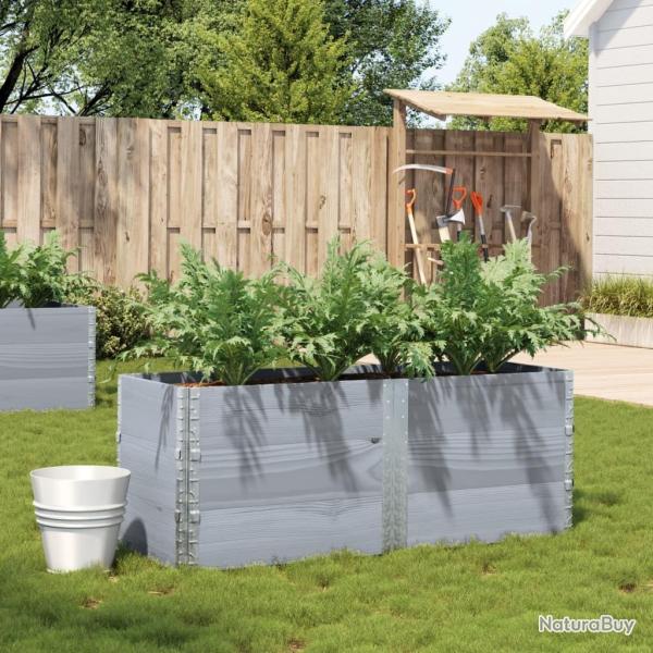 Jardini�re gris 150x50 cm bois massif de pin