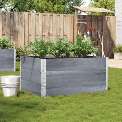 Jardini&egrave;re gris 120x80 cm bois massif de pin