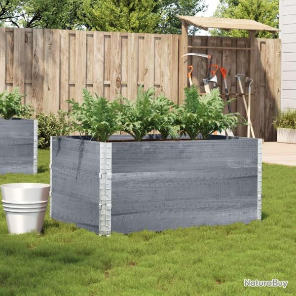 Jardini�re gris 120x80 cm bois massif de pin