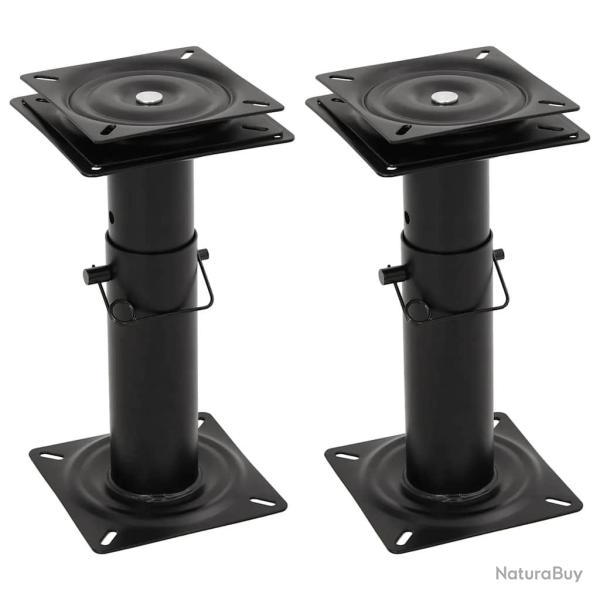 Pi�destaux de si�ge bateau 2 pcs si�ge pivotant � 360� r�glable