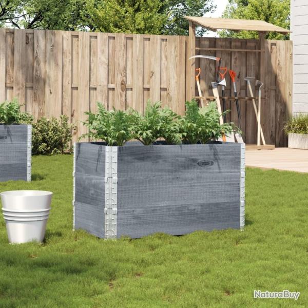 Jardini�re gris 100x50 cm bois massif de pin