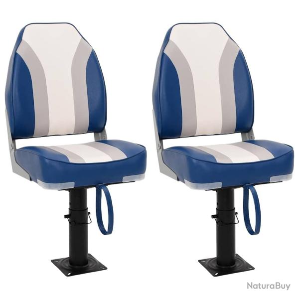 Si�ges bateau lot de 2 pi�destal hauteur r�glable pivotant 360�
