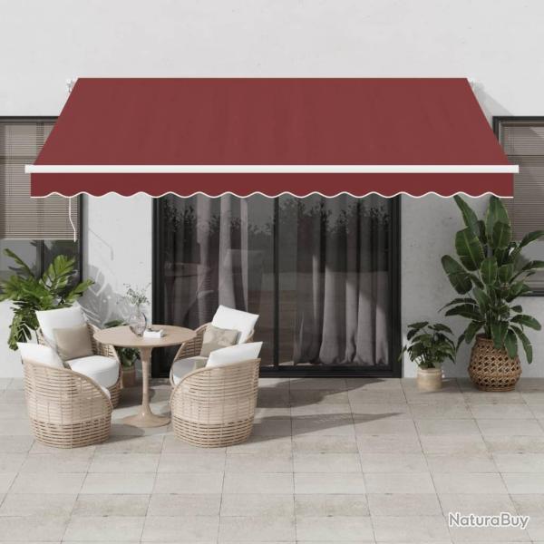 Auvent manuel r�tractable bordeaux 400x350 cm