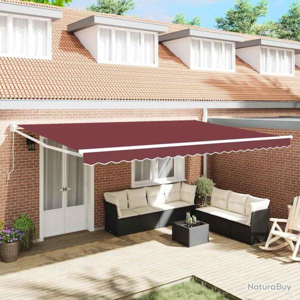 Auvent manuel r�tractable bordeaux 500x300 cm