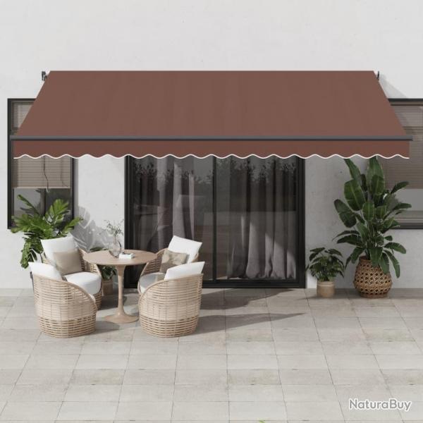 Auvent manuel r�tractable marron 450x350 cm