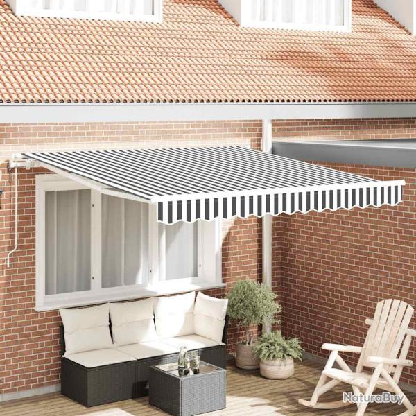 Auvent r�tractable automatique anthracite et blanc 300x250 cm