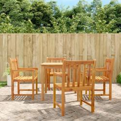 Ensemble &agrave; manger de jardin 5 pcs Bois d'acacia solide