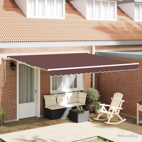 Auvent r�tractable automatique marron 400x300 cm