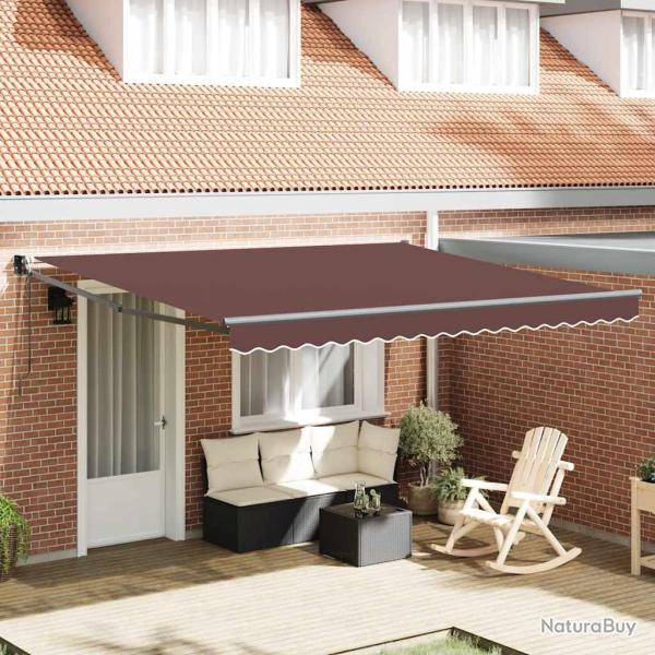 Auvent r�tractable automatique marron 400x300 cm