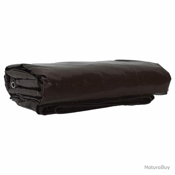 B�che 650g / m� Marron 5 x 6 m Toile avec rev�tement en PVC