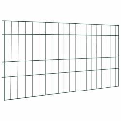 Ensemble de cl&ocirc;ture de jardin 5 pcs Vert 100 x 50 cm Acier