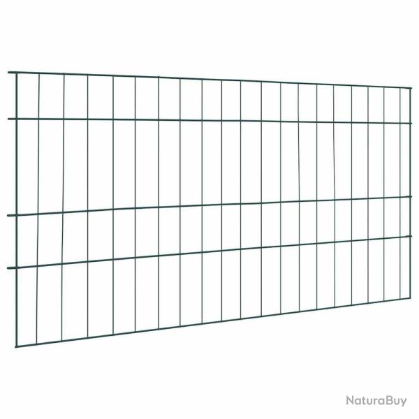 Ensemble de cl�ture de jardin 5 pcs Vert 100 x 50 cm Acier