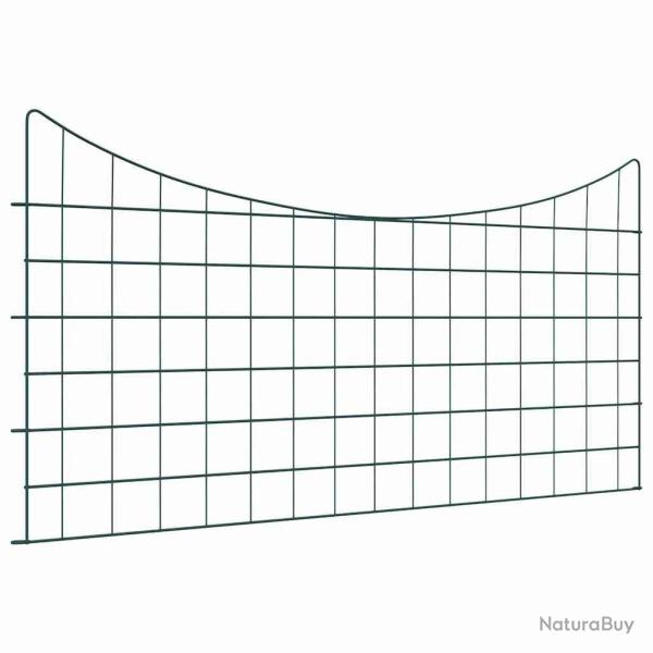 Ensemble de cl�ture de jardin 5 pcs Vert 100 x 50 cm Acier