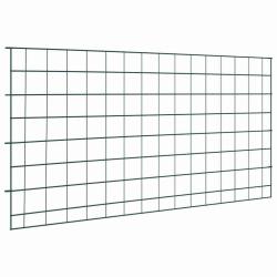 Ensemble de cl&ocirc;ture de jardin 5 pcs Vert 100 x 50 cm Acier