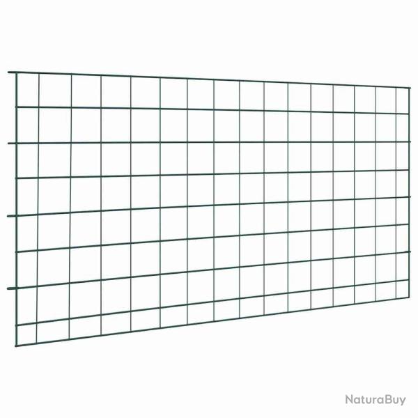 Ensemble de cl�ture de jardin 5 pcs Vert 100 x 50 cm Acier