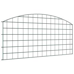 Ensemble de cl&ocirc;ture de jardin 5 pcs Vert 100 x 50 cm Acier