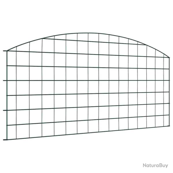 Ensemble de cl�ture de jardin 5 pcs Vert 100 x 50 cm Acier