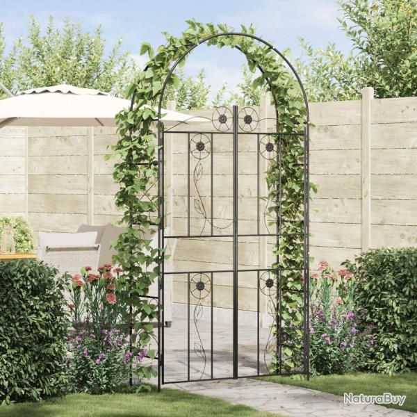 Arche de jardin Uni Noir 115 x 37 x 226 cm