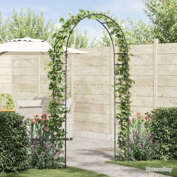 Arche de jardin Floral Noir 115 x 37 x 231 cm