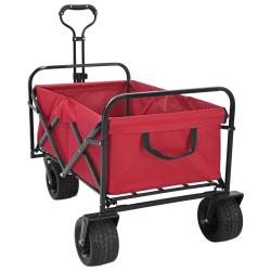 Chariot &agrave; Main Pliable Rouge 89 x 63 x 96 cm